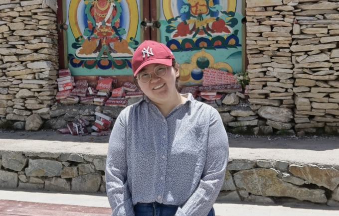 Aimin during a field visit to Yushu, Qinghai Province of China in 2019. Credit: UNFPA/Wen Hua
