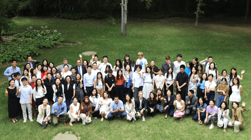 Young people gather at the UN Compound in Beijing on 9 August for the upcoming International Youth Day. ©UNFPA China/Xie Jiayi